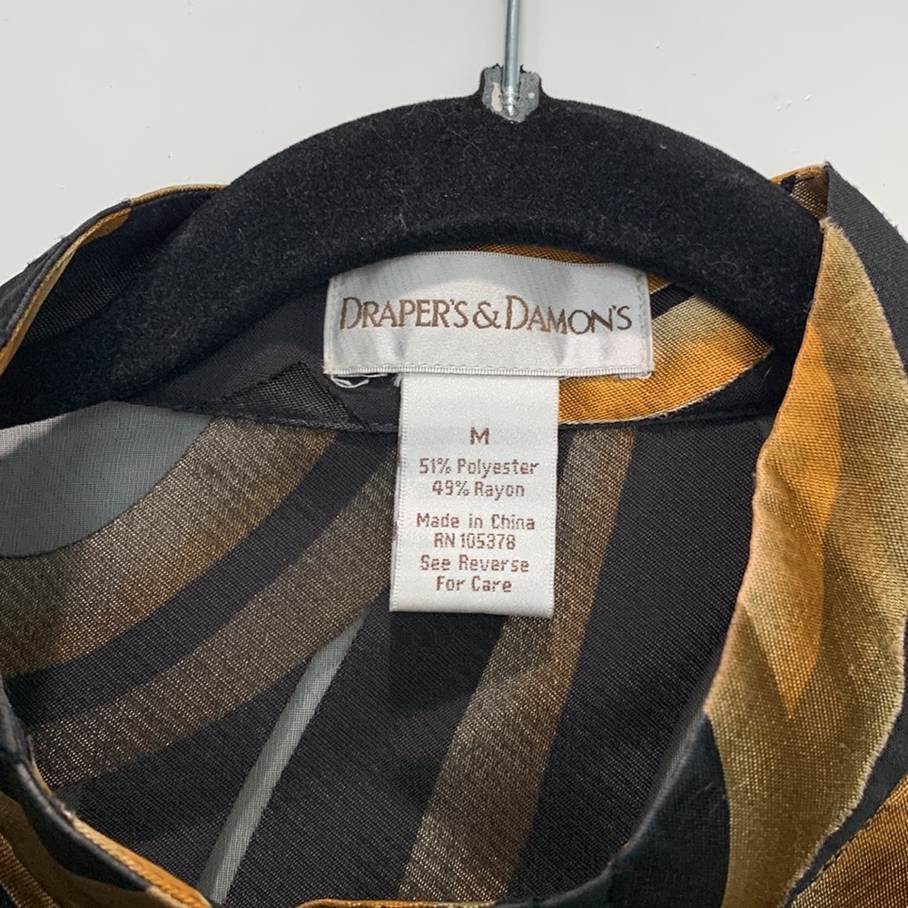 Vantage Button Down Blouse Size Medium - image 8